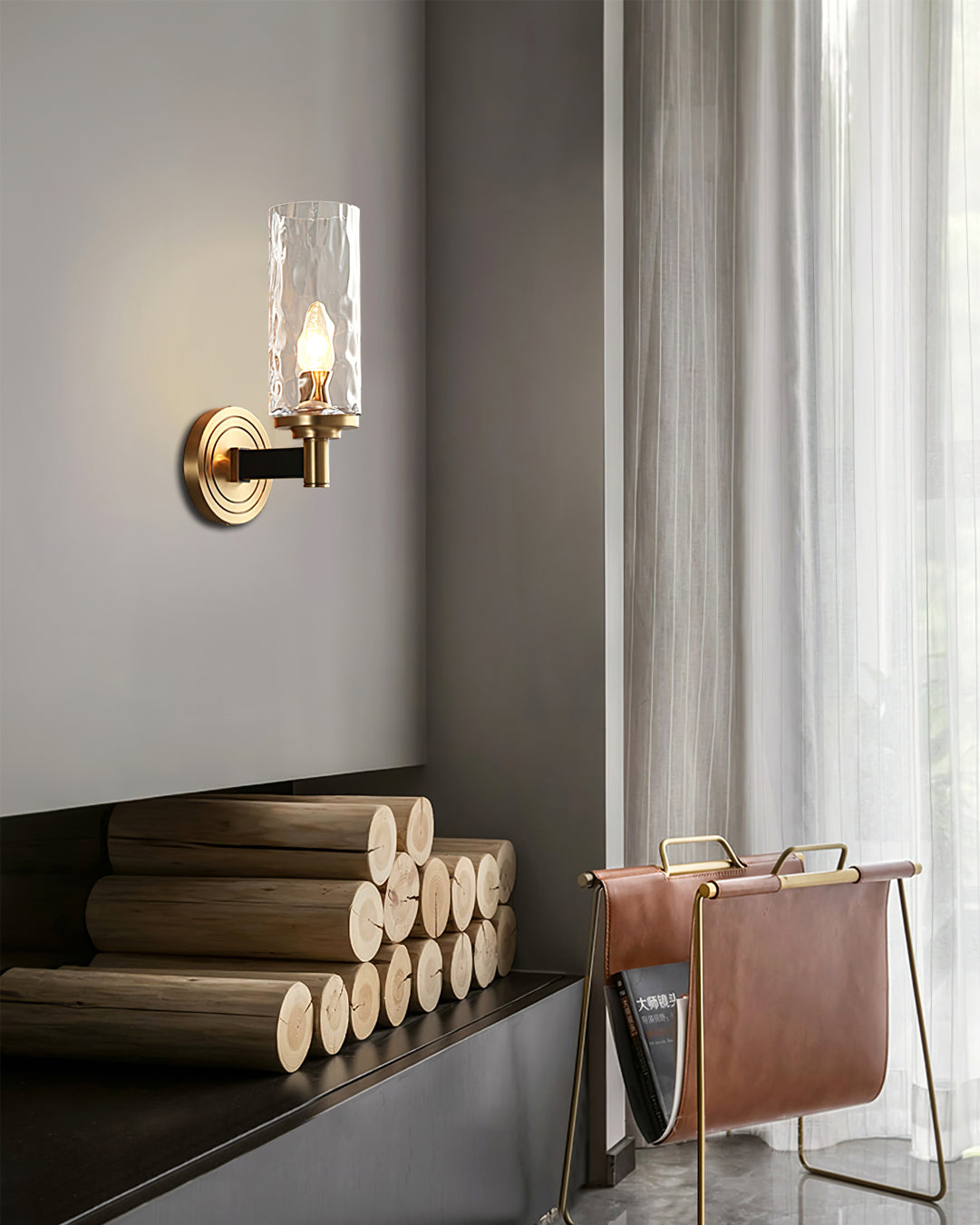 Aurelle Glass Wall Light for Warm Ambient Room Lighting