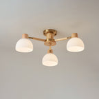 CindraLux Industrial Glass And Wood Ceiling Chandelier