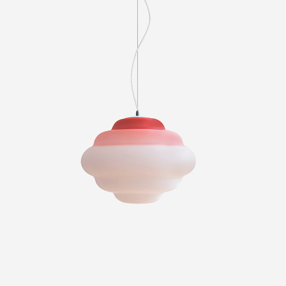 NimbusGlow Frosted Glass Pendant Lamp In Gradient Shades