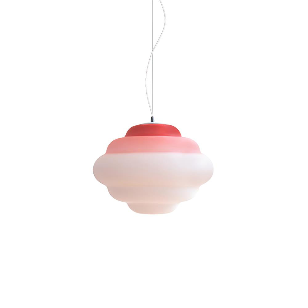 NimbusGlow Frosted Glass Pendant Lamp In Gradient Shades