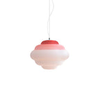 NimbusGlow Frosted Glass Pendant Lamp In Gradient Shades