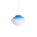NimbusGlow Frosted Glass Pendant Lamp In Gradient Shades