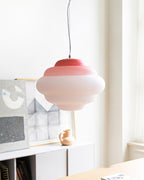 NimbusGlow Frosted Glass Pendant Lamp In Gradient Shades