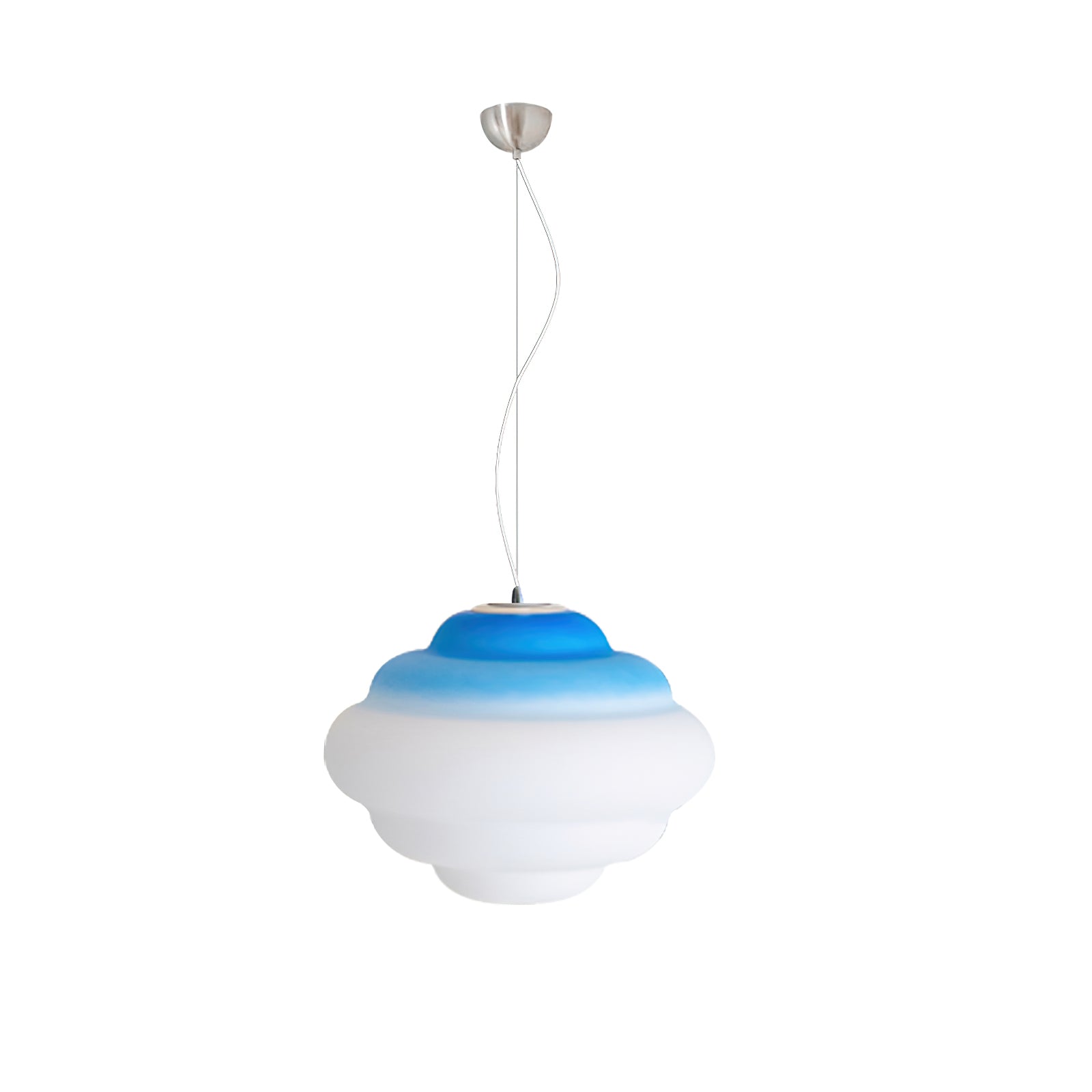 NimbusGlow Frosted Glass Pendant Lamp In Gradient Shades