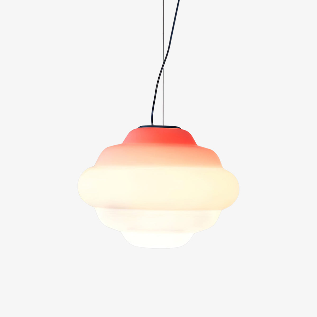 NimbusGlow Frosted Glass Pendant Lamp In Gradient Shades