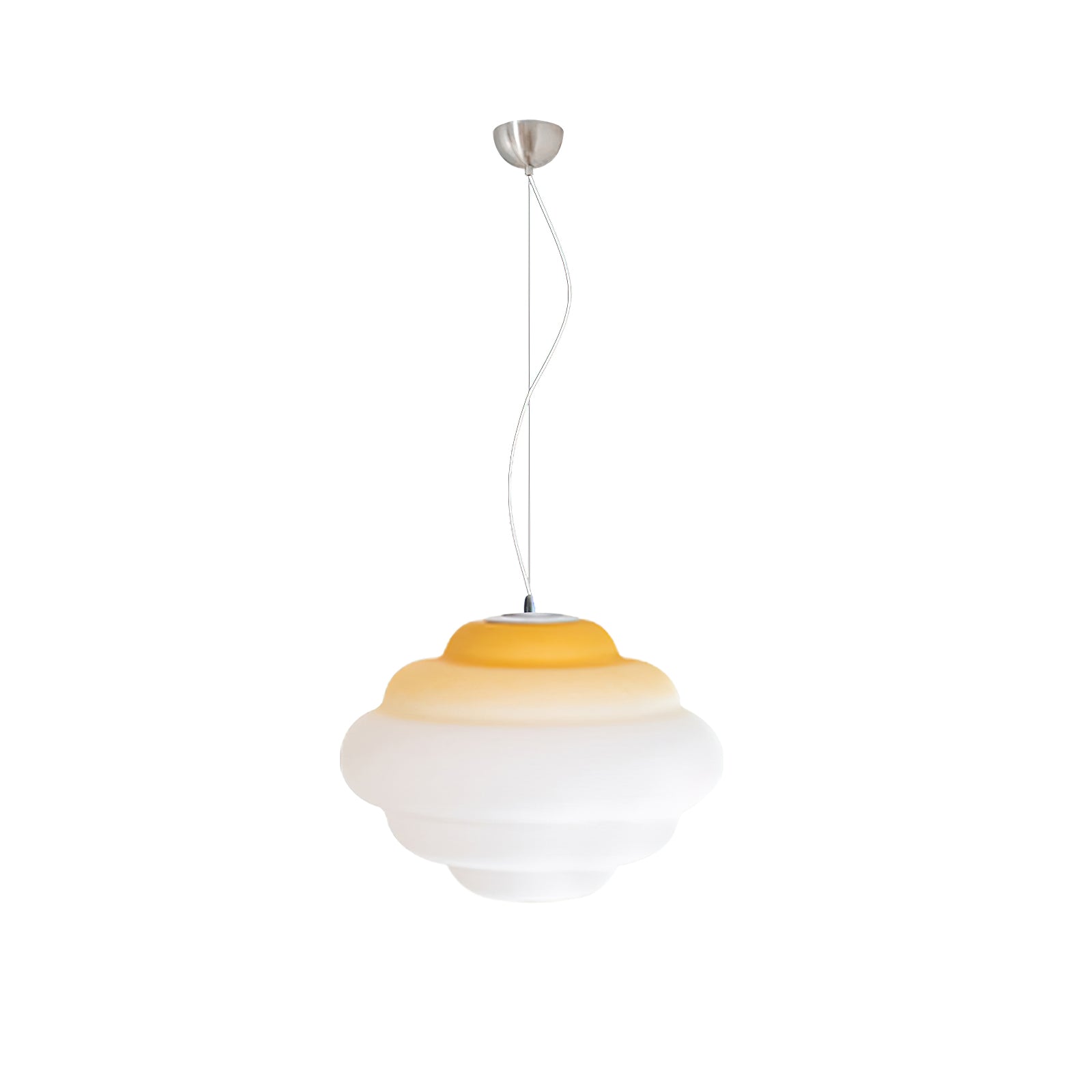 NimbusGlow Frosted Glass Pendant Lamp In Gradient Shades