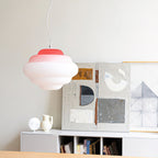 NimbusGlow Frosted Glass Pendant Lamp In Gradient Shades