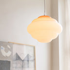 NimbusGlow Frosted Glass Pendant Lamp In Gradient Shades