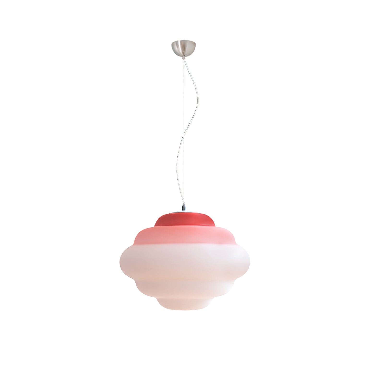 NimbusGlow Frosted Glass Pendant Lamp In Gradient Shades