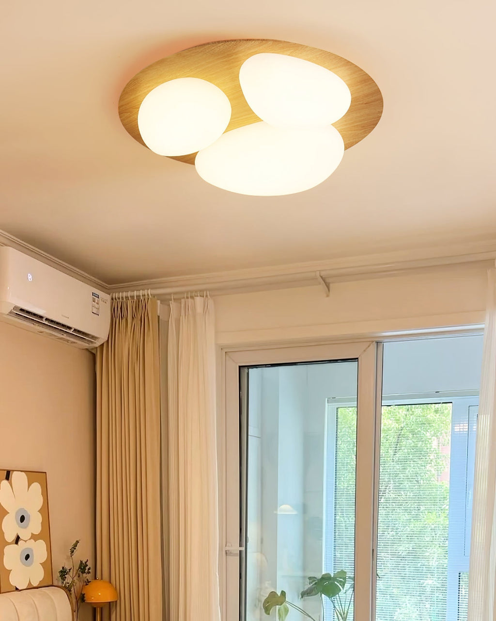 Avenora Minimalist Opal Acrylic Ceiling Light Warm Glow