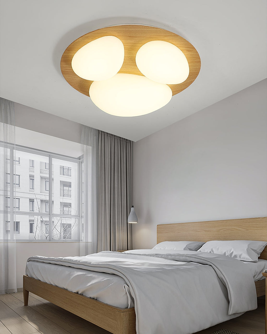Avenora Minimalist Opal Acrylic Ceiling Light Warm Glow