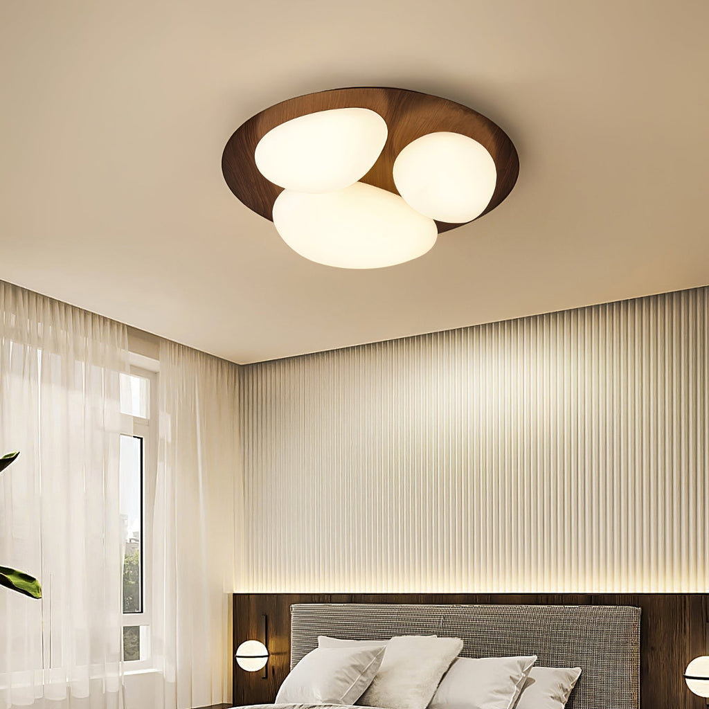 Avenora Minimalist Opal Acrylic Ceiling Light Warm Glow