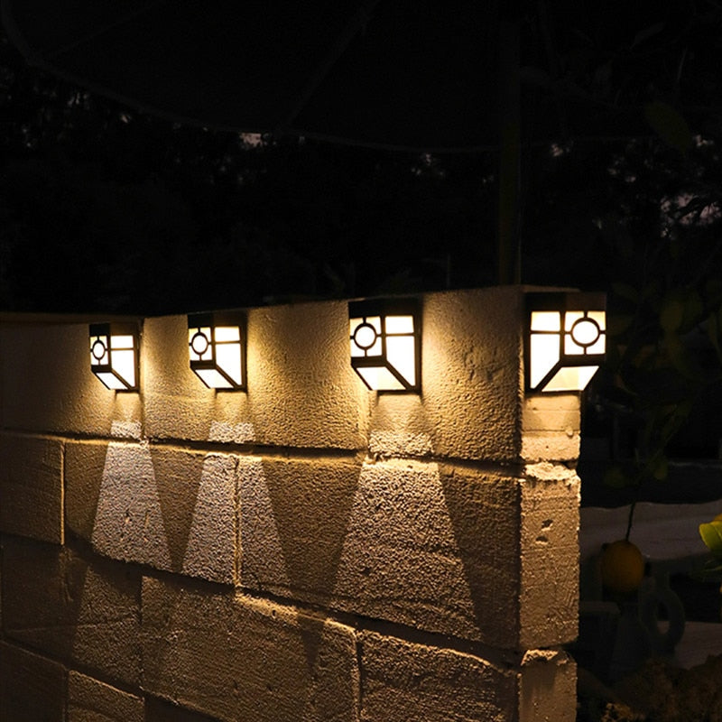 Akemi Japanese Solar LED Wall Light For Outdoor Garden