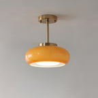 Lunara Space Age Chrome Ceiling Light With Milk Glass Globe