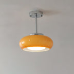 Lunara Space Age Chrome Ceiling Light With Milk Glass Globe