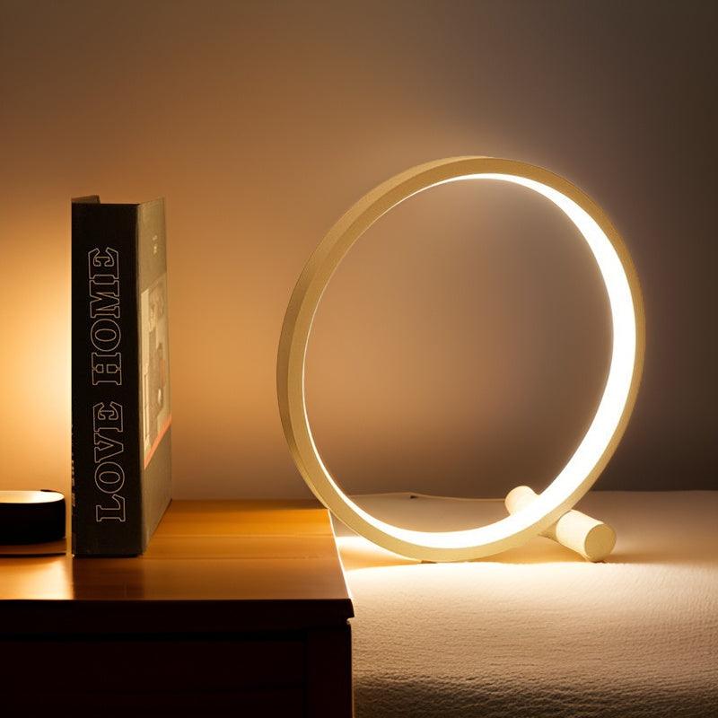 Lunara | Modern Halo Circle Touch Sensitive Table Lamp