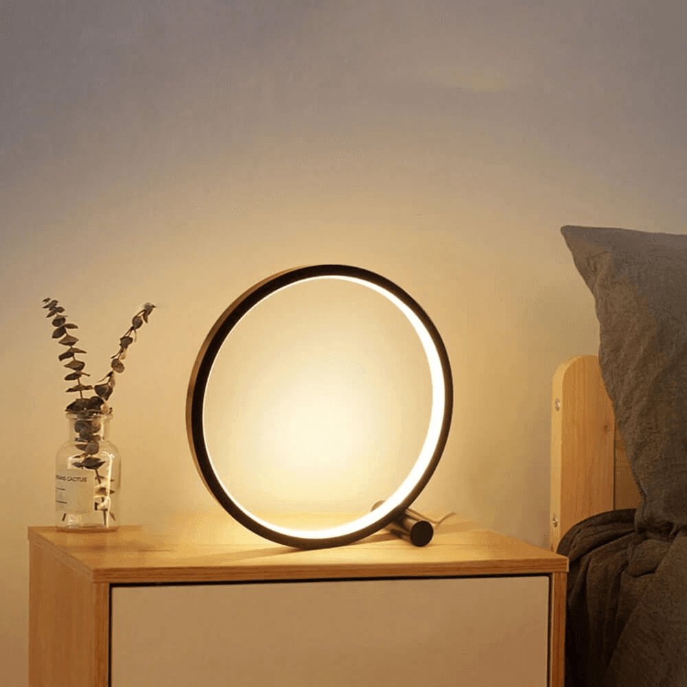 Lunara | Modern Halo Circle Touch Sensitive Table Lamp