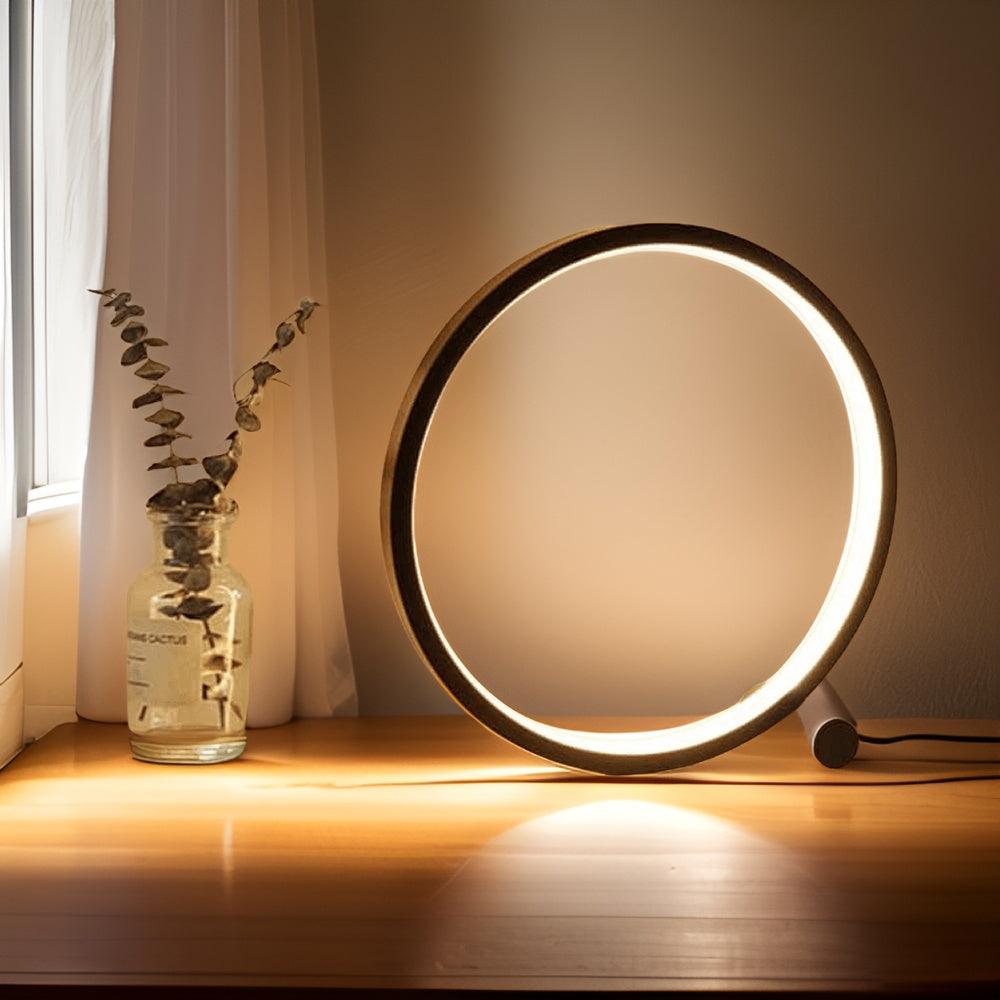 Lunara | Modern Halo Circle Touch Sensitive Table Lamp