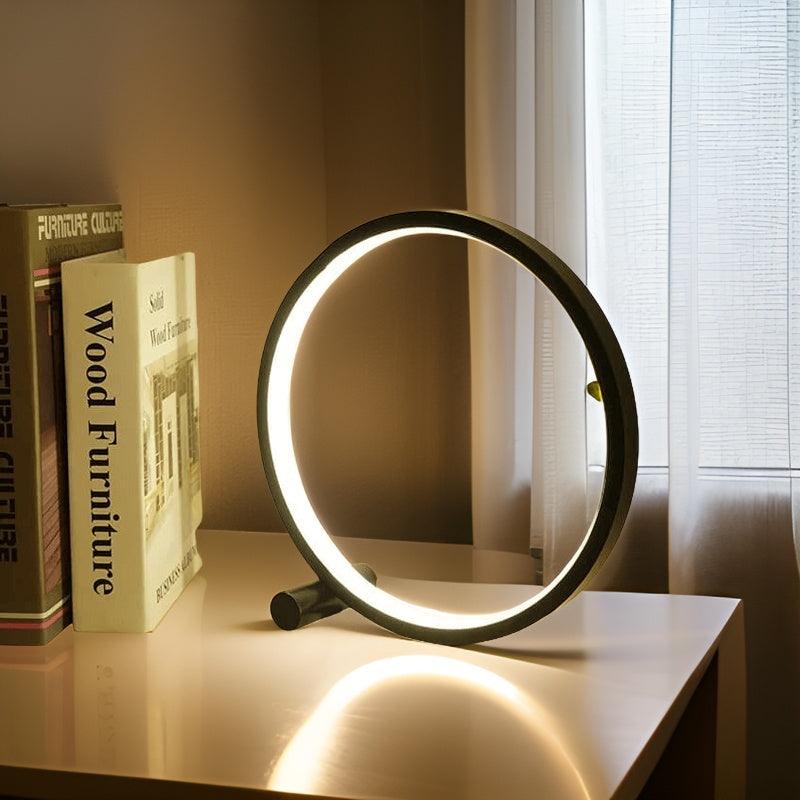 Lunara | Modern Halo Circle Touch Sensitive Table Lamp