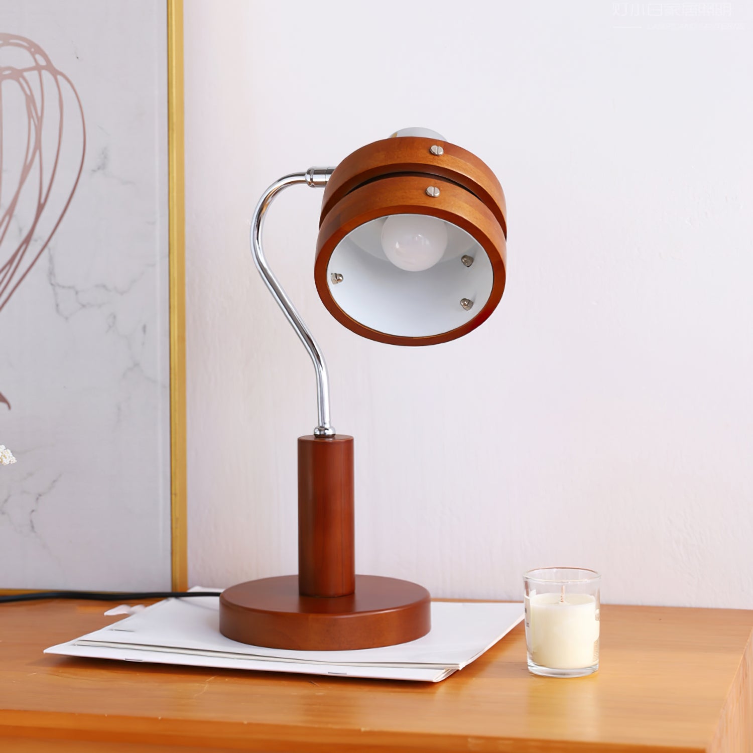 Lumoria | Wood And Metal Desk Lamp With Rotating Head