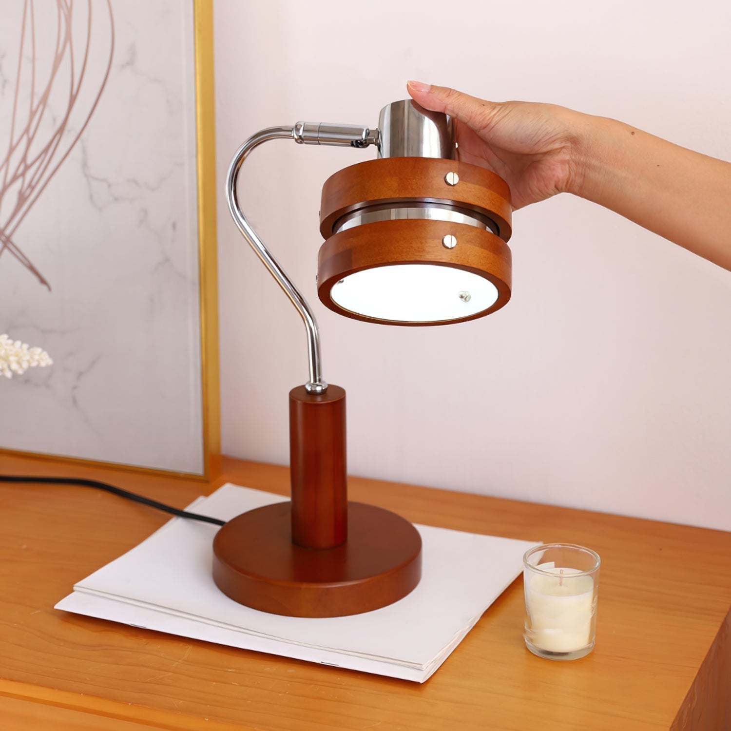 Lumoria | Wood And Metal Desk Lamp With Rotating Head