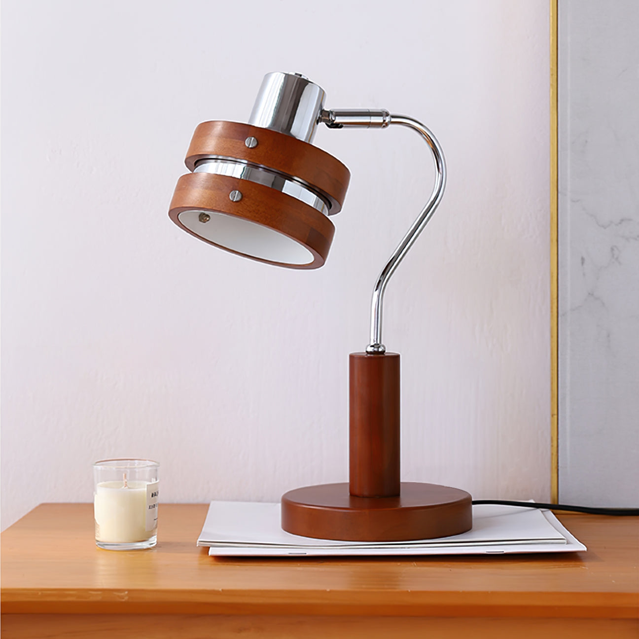 Lumoria | Wood And Metal Desk Lamp With Rotating Head