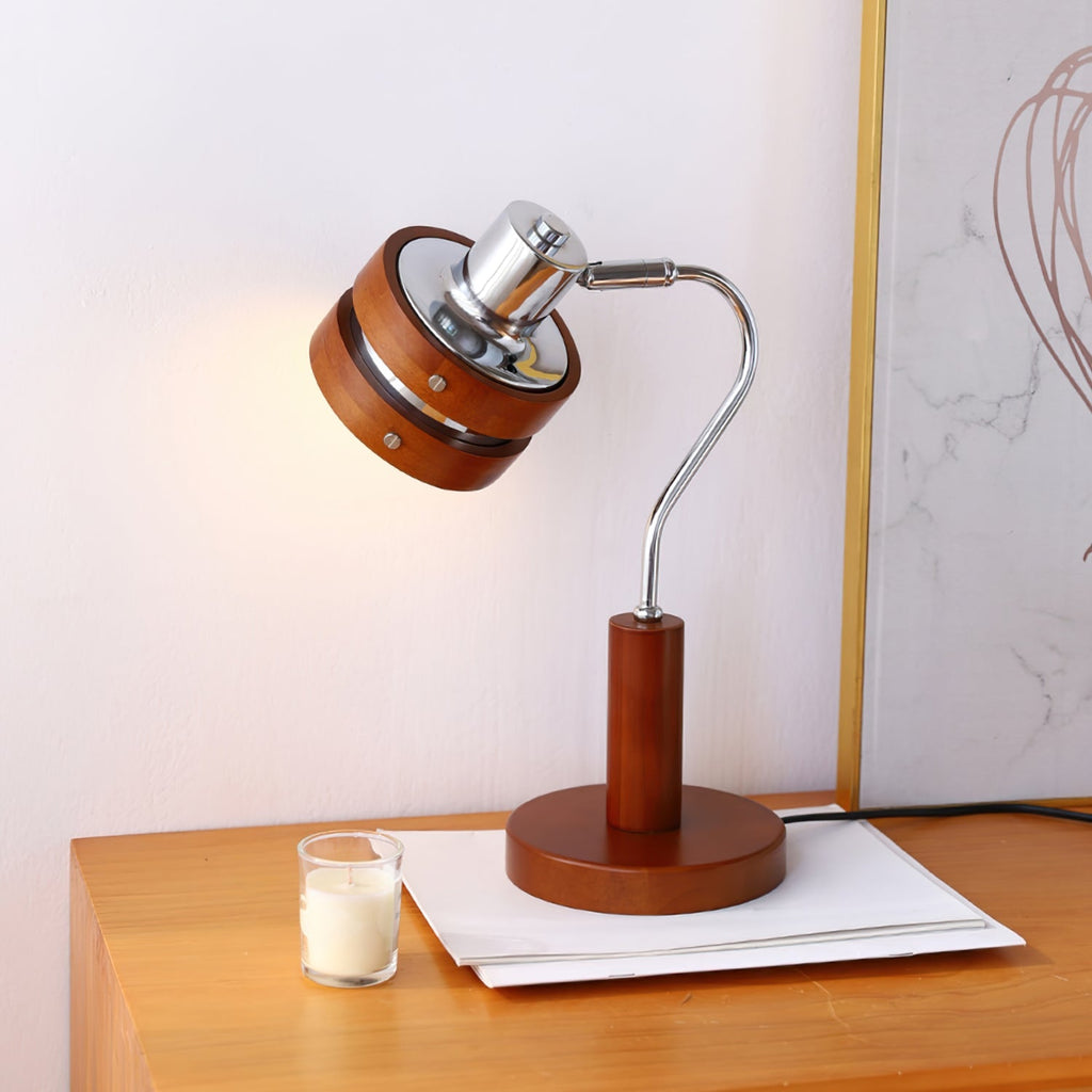 Lumoria | Wood And Metal Desk Lamp With Rotating Head