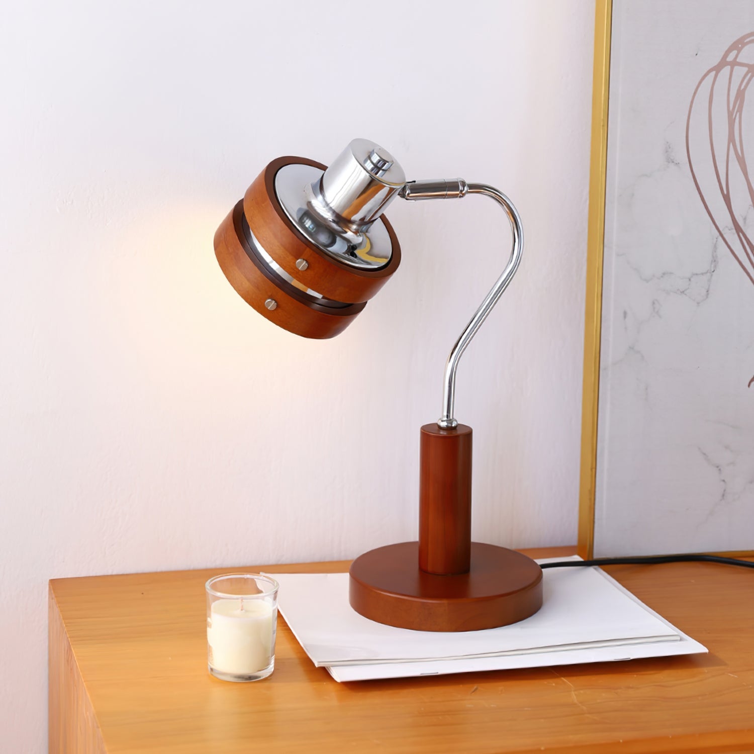 Lumoria | Wood And Metal Desk Lamp With Rotating Head