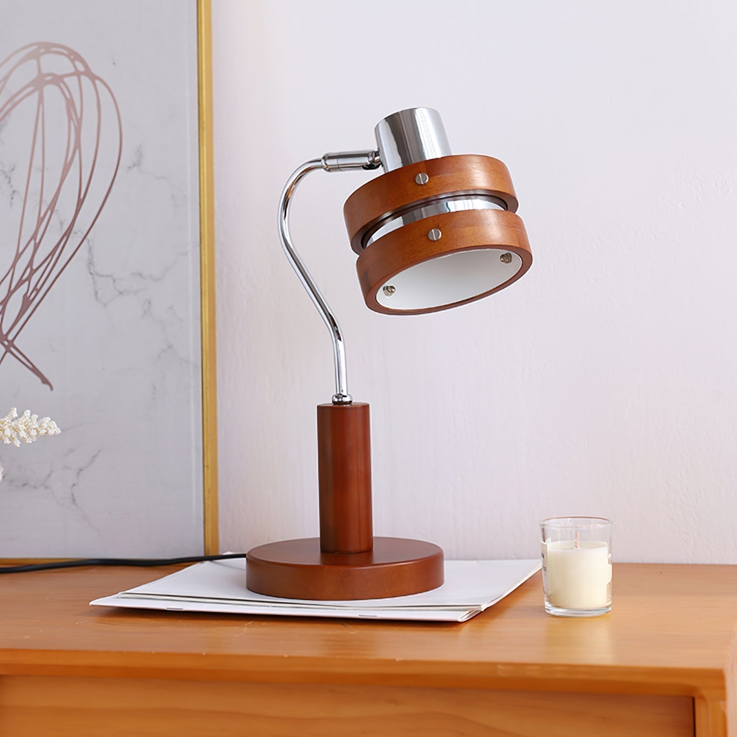Lumoria | Wood And Metal Desk Lamp With Rotating Head