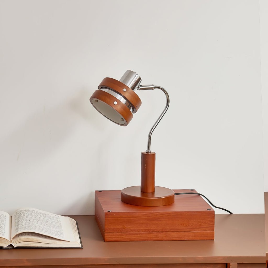 Lumoria | Wood And Metal Desk Lamp With Rotating Head