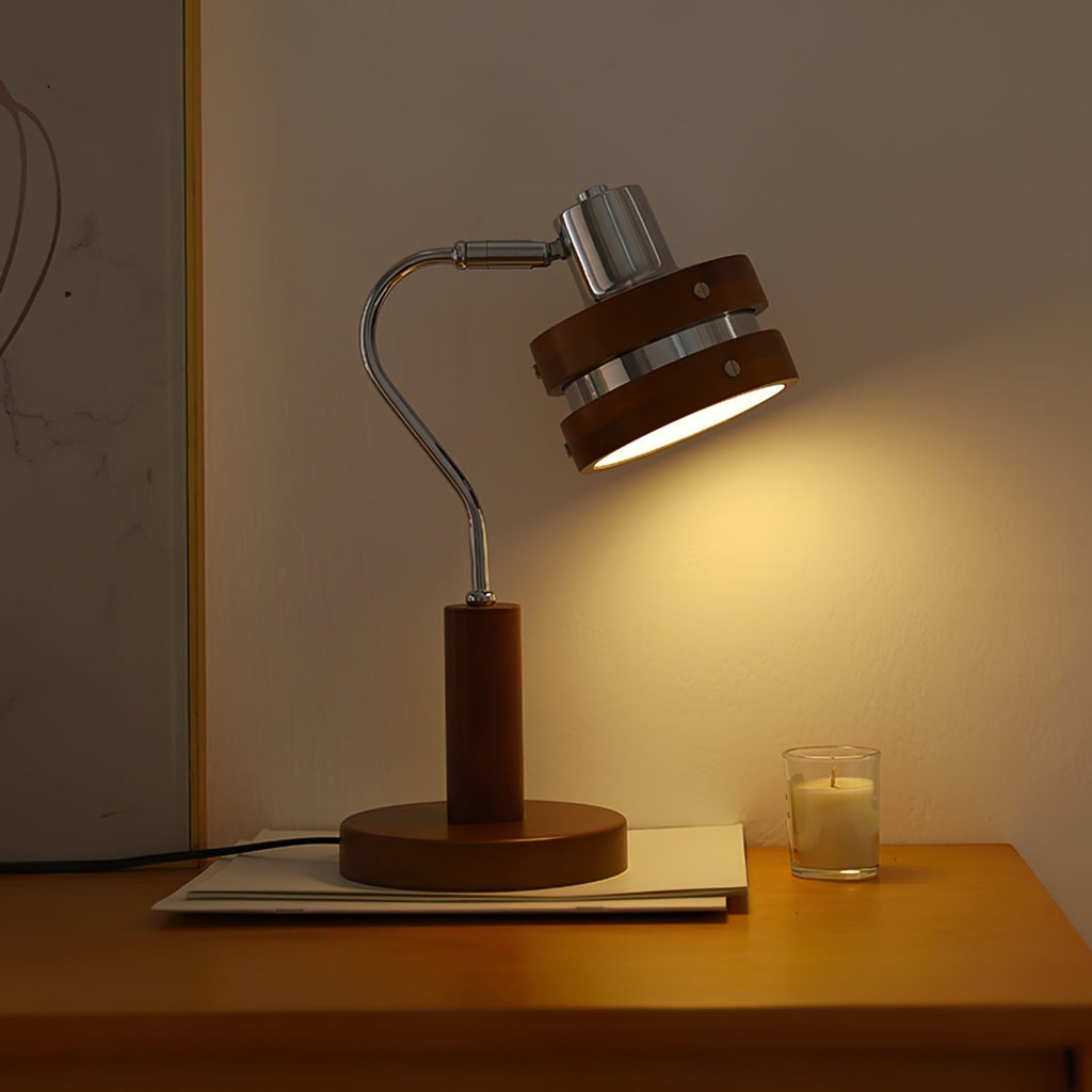 Lumoria | Wood And Metal Desk Lamp With Rotating Head