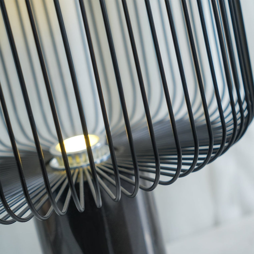 Aurell Table Lamp With Matte Black Screen And Marble Base