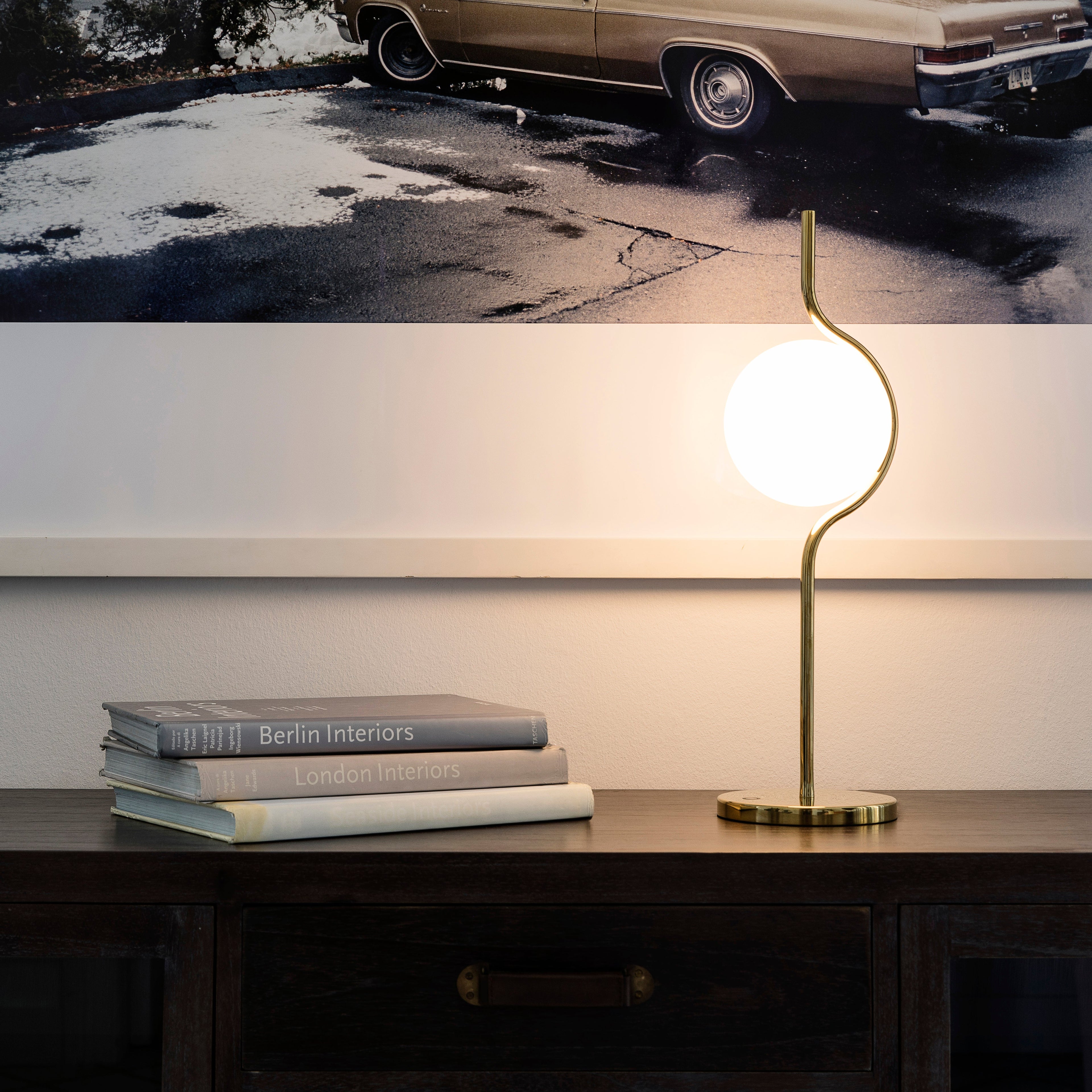 LumaFloat Floating Table Lamp With Glass Diffuser Warm Glow