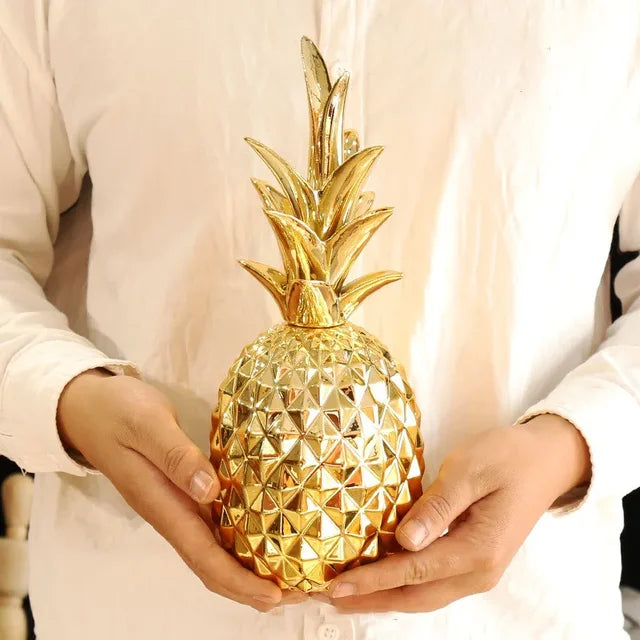 AuroraPine Gold Pineapple Home Decor Accent Ornament