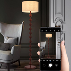 Hoshi Wooden Japandi Floor Lamp With Warm Ambient Glow