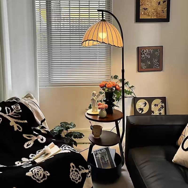 Miyako Minimalist Japanese Bedside Lamp Table in Wood