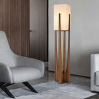 Kirrea Tricolor Japanese-Style Solid Walnut Floor Lamp