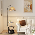 Miyako Minimalist Japanese Bedside Lamp Table in Wood