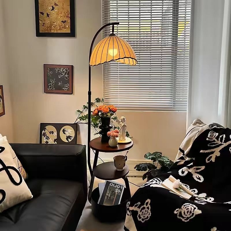 Miyako Minimalist Japanese Bedside Lamp Table in Wood