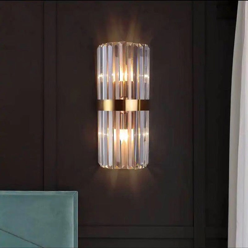 LumaLuxe Elegant Gold Wall Sconce With Warm Ambient Glow