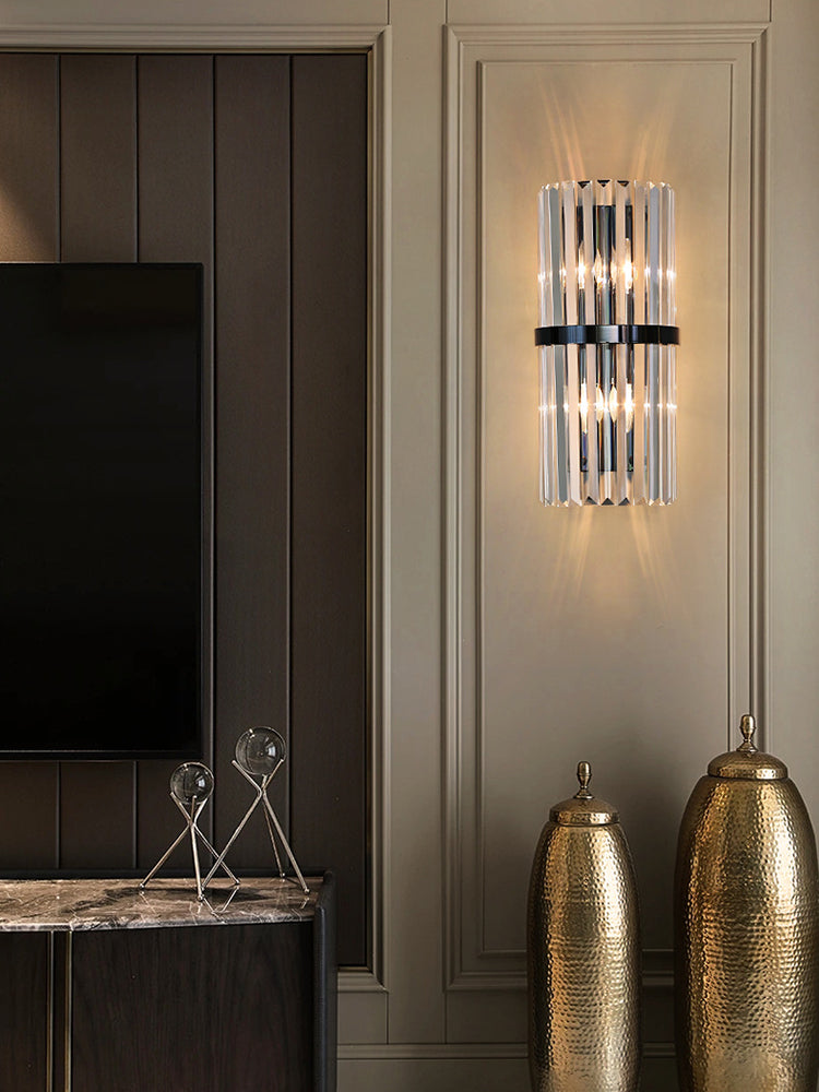 LumaLuxe Elegant Gold Wall Sconce With Warm Ambient Glow