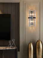 LumaLuxe Elegant Gold Wall Sconce With Warm Ambient Glow
