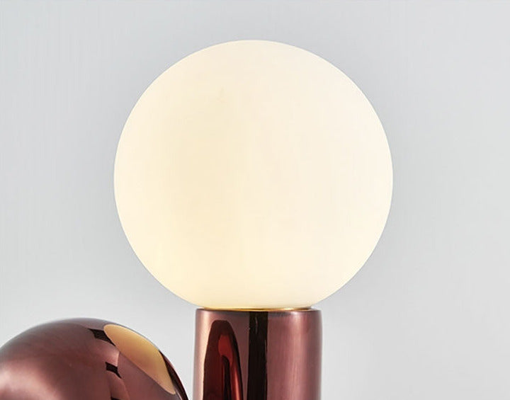 Aveline Tilted Desk Lamp in Glass and Resin for Living Room