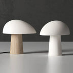 Nordlyn Mushroom Table Lamp With Warm Wood Grain Finish