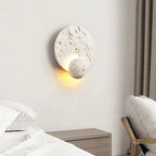 MiraStone Round Stone Wall Sconce For Living Room Decor