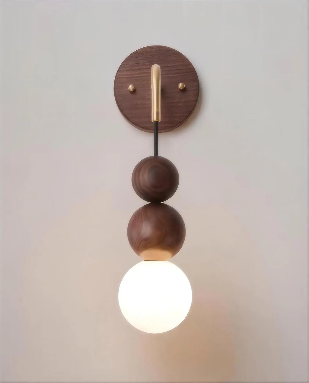 LumaWood | Walnut Wall Lamp With Gradient Glass For Home
