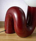 Aveline Tilted Desk Lamp in Glass and Resin for Living Room