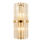 LumaLuxe Elegant Gold Wall Sconce With Warm Ambient Glow
