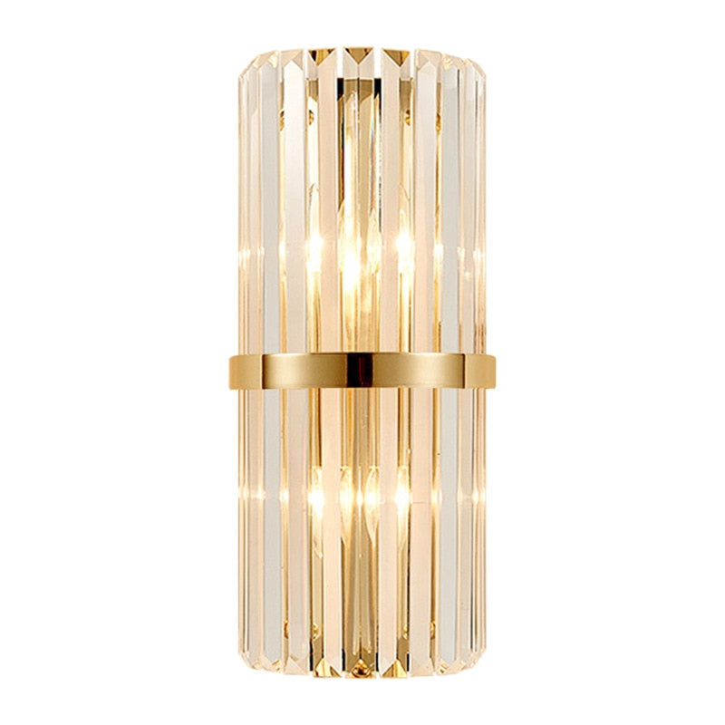 LumaLuxe Elegant Gold Wall Sconce With Warm Ambient Glow