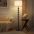 Hoshi Wooden Japandi Floor Lamp With Warm Ambient Glow